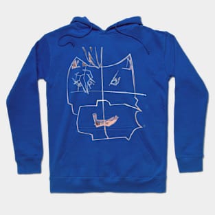 four sides of the cat's face Hoodie